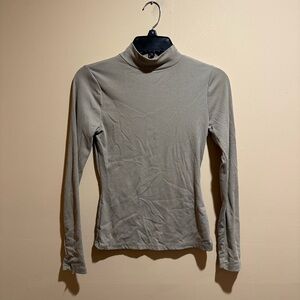 Rue21 Taupe Ribbed Mock Neck Long Sleeve Top | Size XS